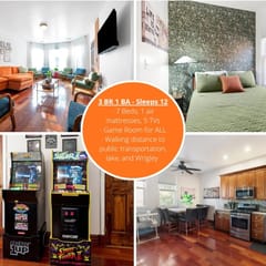 Spacious 3 BR Game and Arcade Apt in Wrigleyville