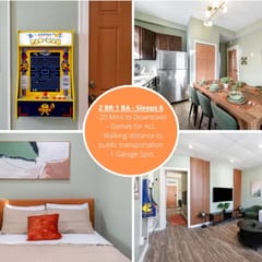 2BR • Free Garage Parking • Games • Sleeps 6
