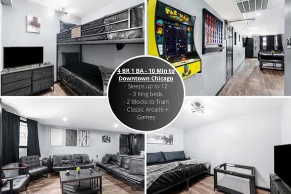 Arcade Fun: Pet-Friendly Chicago Apt, Sleeps 12 - Image 1