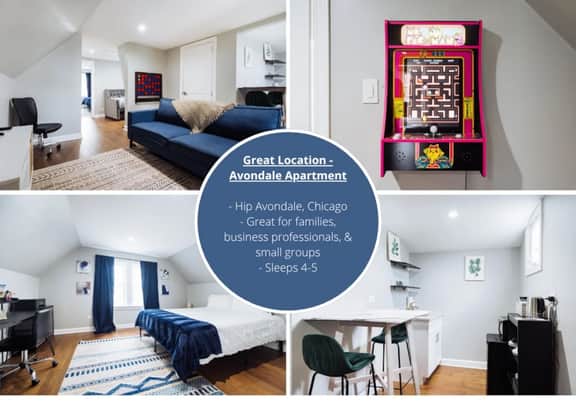 Fun Logan Square Apt • Games • Pets • Sleeps 5 - Image 5